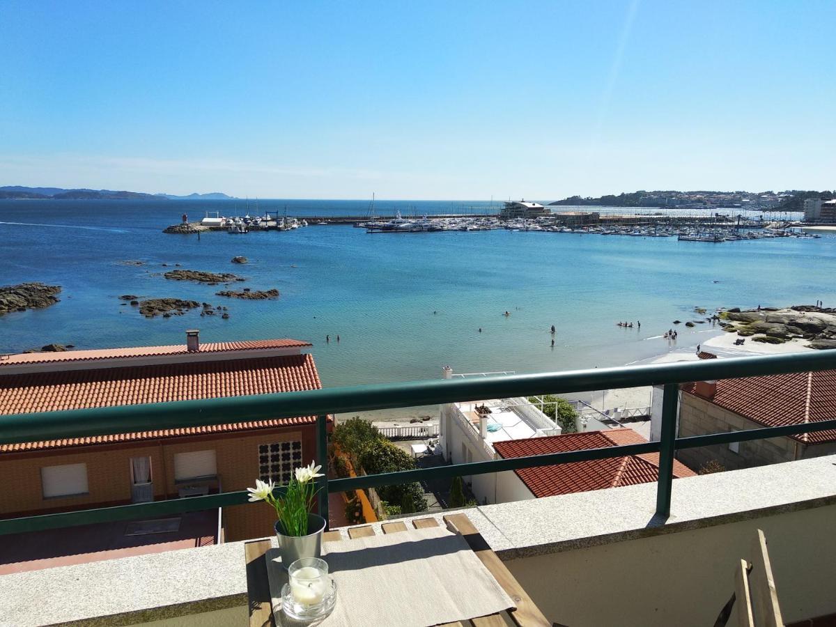 Precioso ático con vistas a pie de playa Sanxenxo Exterior foto